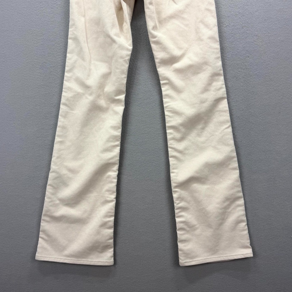 Levi's Ribcage Bootcut Pants Womens 25 Beige Corduroy Stretch Cords Button Fly - Picture 6 of 15